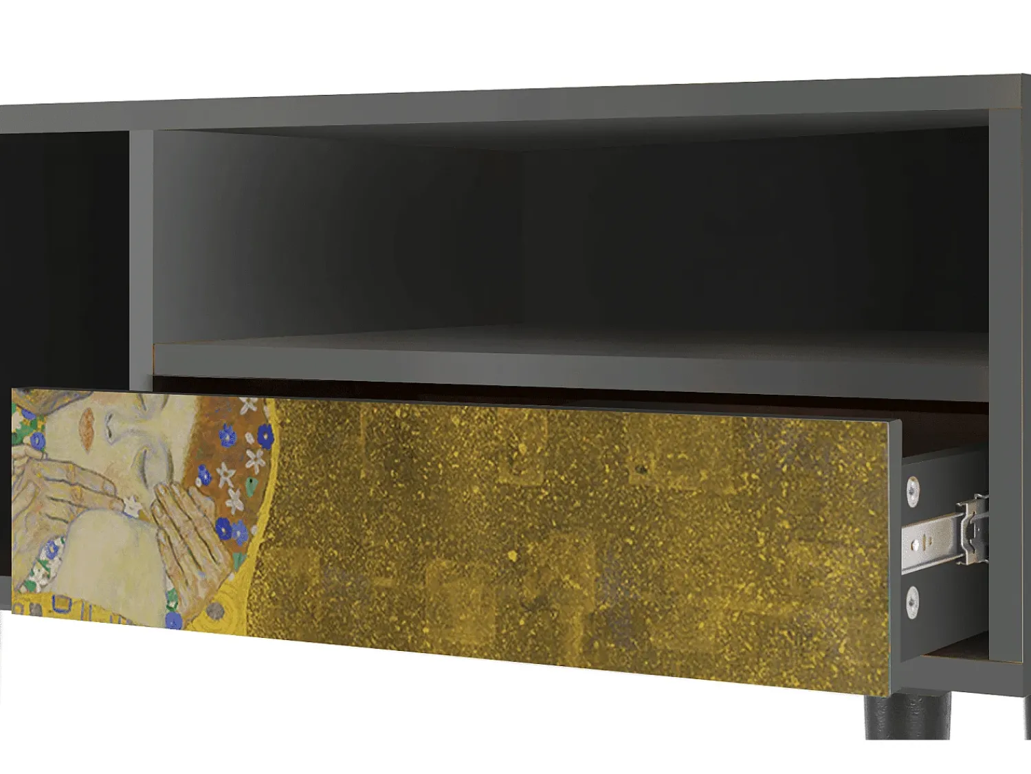 Mueble de TV - 115х59х48 cm - T3 - The Kiss by Klimt , Antracite^ Móvel De Tv
