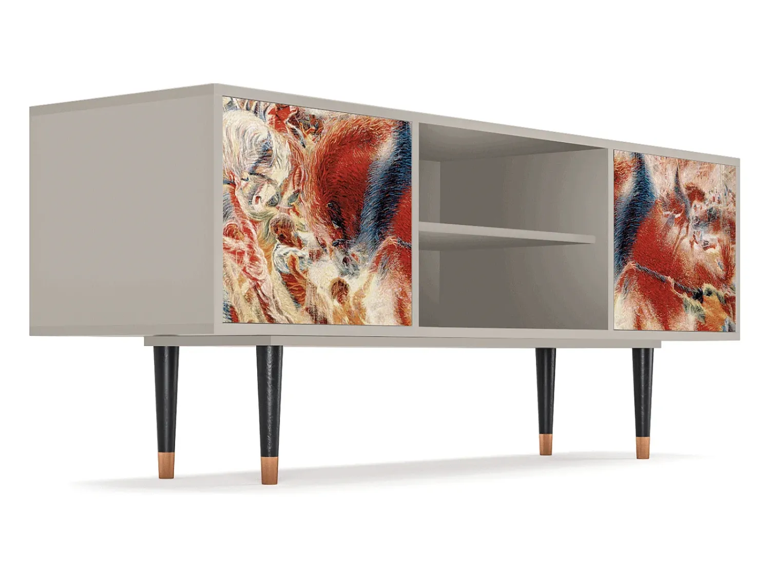 Sale Mueble de TV - 170х69х48 cm - T2 - The City Rises, Areia Bege