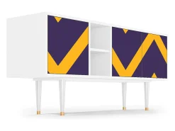Móvel De Tv* Mueble de TV - 150х69х41 cm - T5 - The Brightest Way, Branco Bege