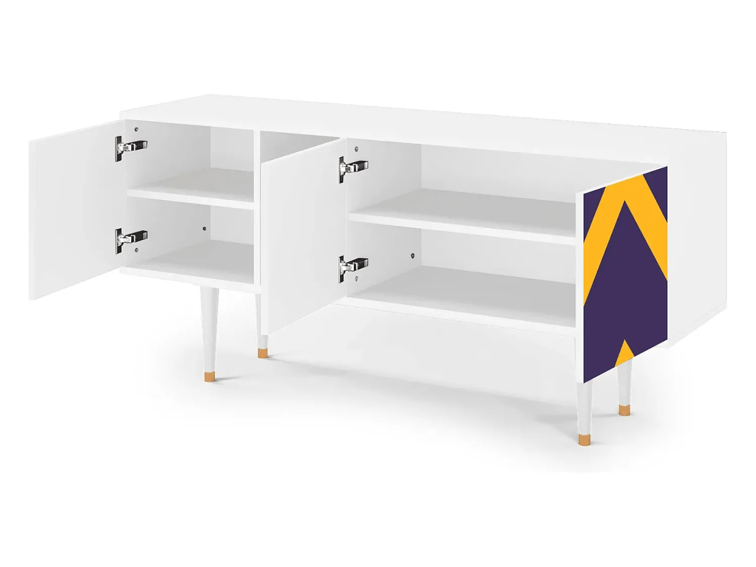 Móvel De Tv* Mueble de TV - 150х69х41 cm - T5 - The Brightest Way, Branco Bege