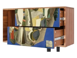 Móvel De Tv| Mueble de TV - 170х69х48 cm - T1 - The Cubist Paintings , Nogueira Castanho
