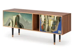 Móvel De Tv| Mueble de TV - 170х69х48 cm - T1 - The Cubist Paintings , Nogueira Castanho