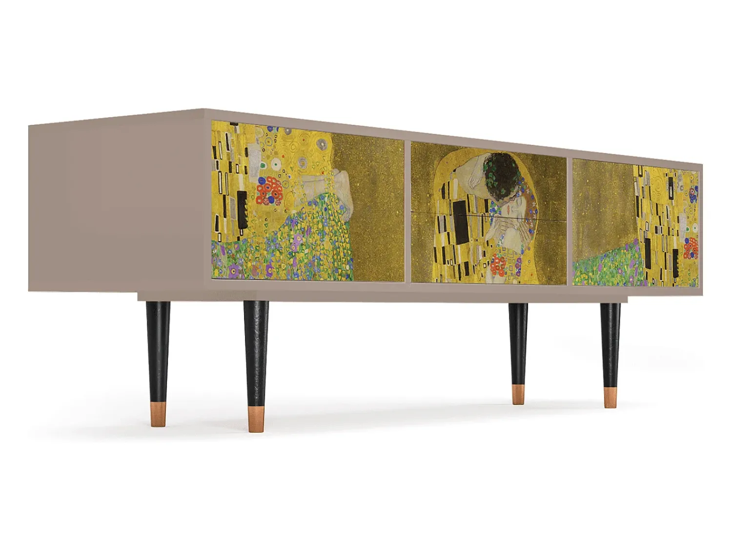 Móvel De Tv* Mueble de TV - 170х59х48 cm - T4 - The Kiss by Klimt , Latte Bege