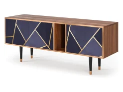 Móvel De Tv| Mueble de TV - 170х69х48 cm - T1 - The Amethyst, Nogueira Castanho