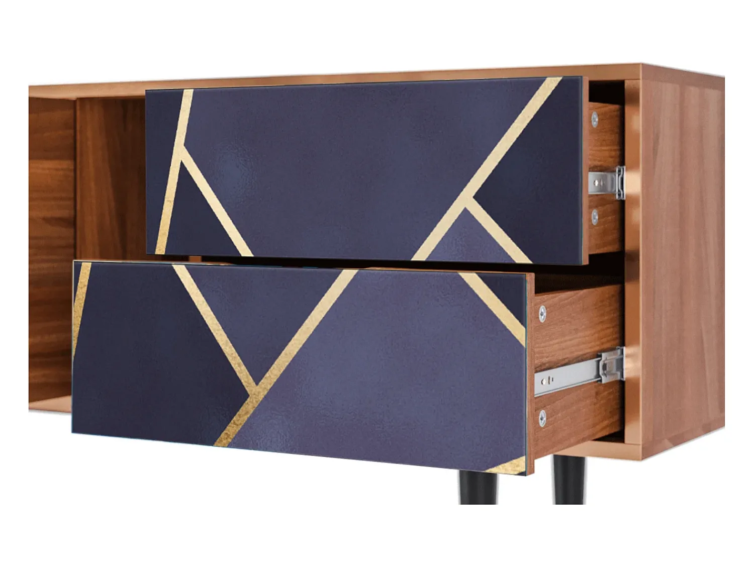 Móvel De Tv| Mueble de TV - 170х69х48 cm - T1 - The Amethyst, Nogueira Castanho
