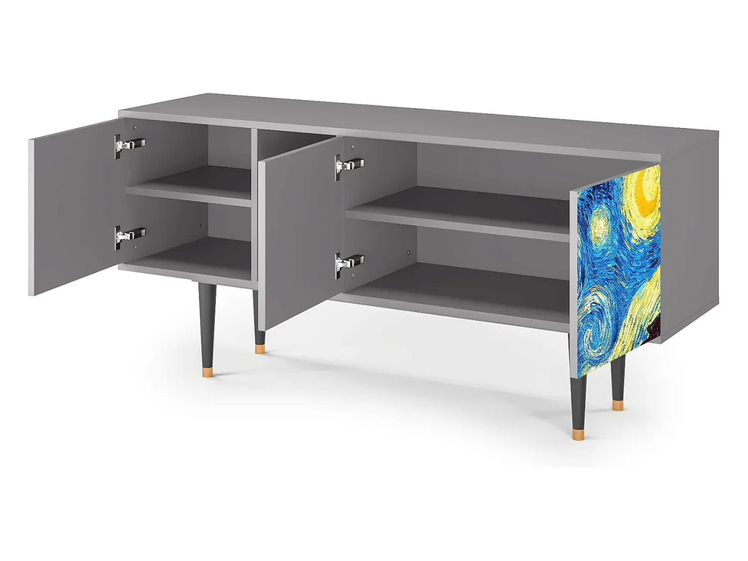 Online Mueble de TV - 150х69х41 cm - T5 - The Starry Night , Cinza Cinzento