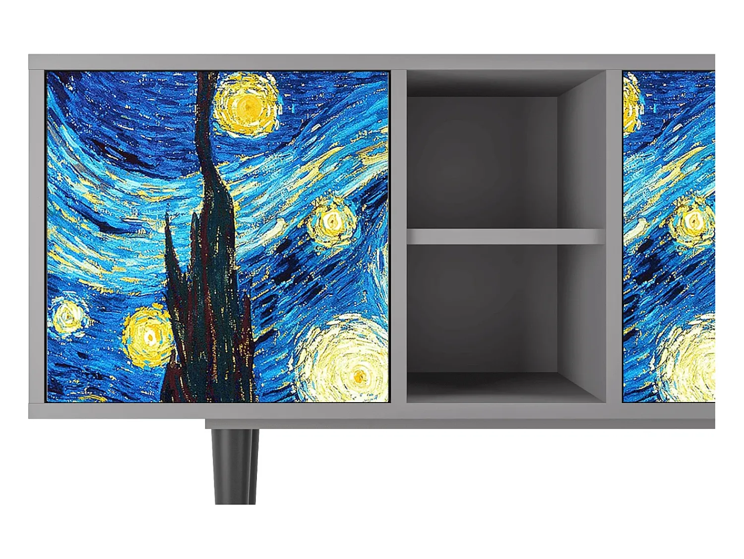 Online Mueble de TV - 150х69х41 cm - T5 - The Starry Night , Cinza Cinzento
