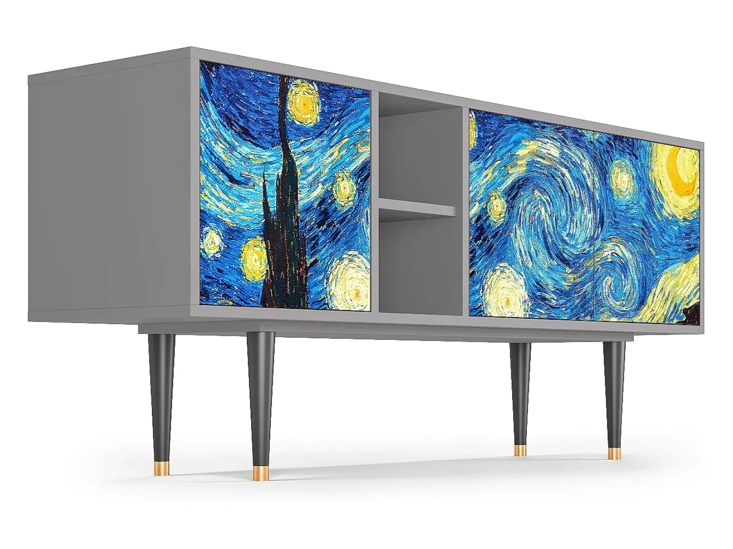 Online Mueble de TV - 150х69х41 cm - T5 - The Starry Night , Cinza Cinzento