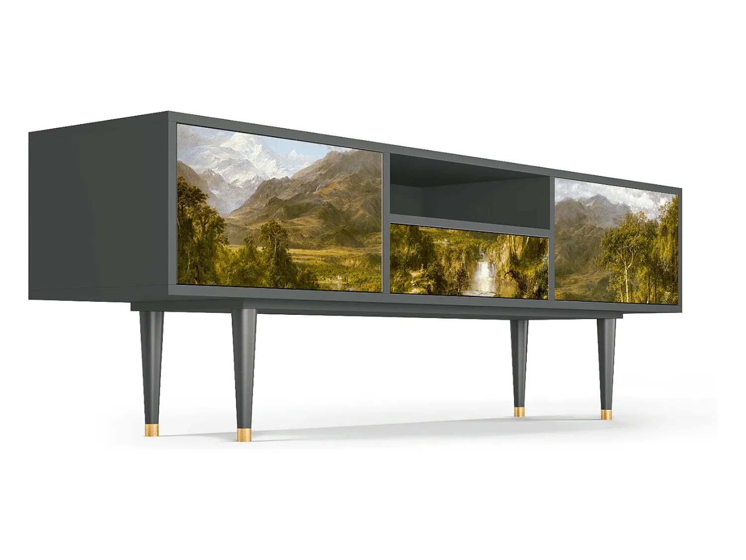 Mueble de TV - 170х59х41 cm - T6 - The Heart of the Andes , Antracite^ Móvel De Tv