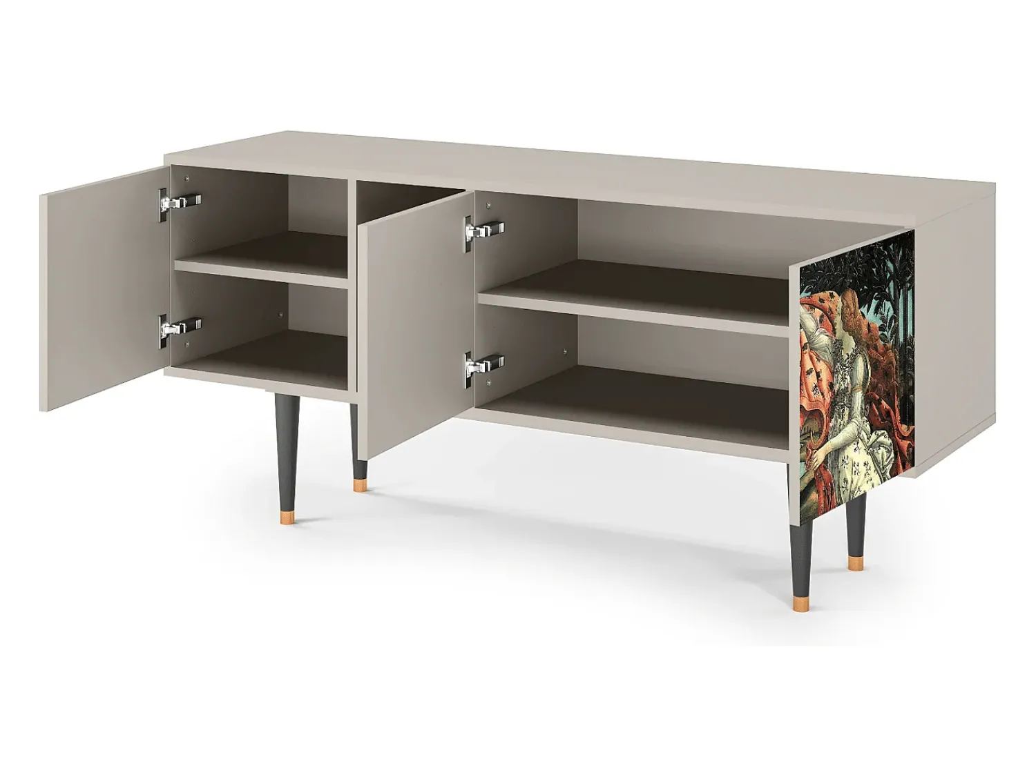 Outlet Mueble de TV - 150х69х41 cm - T5 - The Birth of Venus, Areia Bege