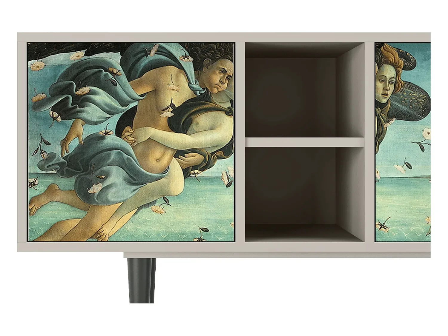Outlet Mueble de TV - 150х69х41 cm - T5 - The Birth of Venus, Areia Bege