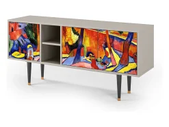 Mueble de TV - 150х69х41 cm - T5 - The Turning Road, Areia^ Móvel De Tv