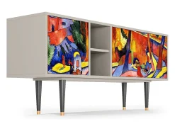 Mueble de TV - 150х69х41 cm - T5 - The Turning Road, Areia^ Móvel De Tv