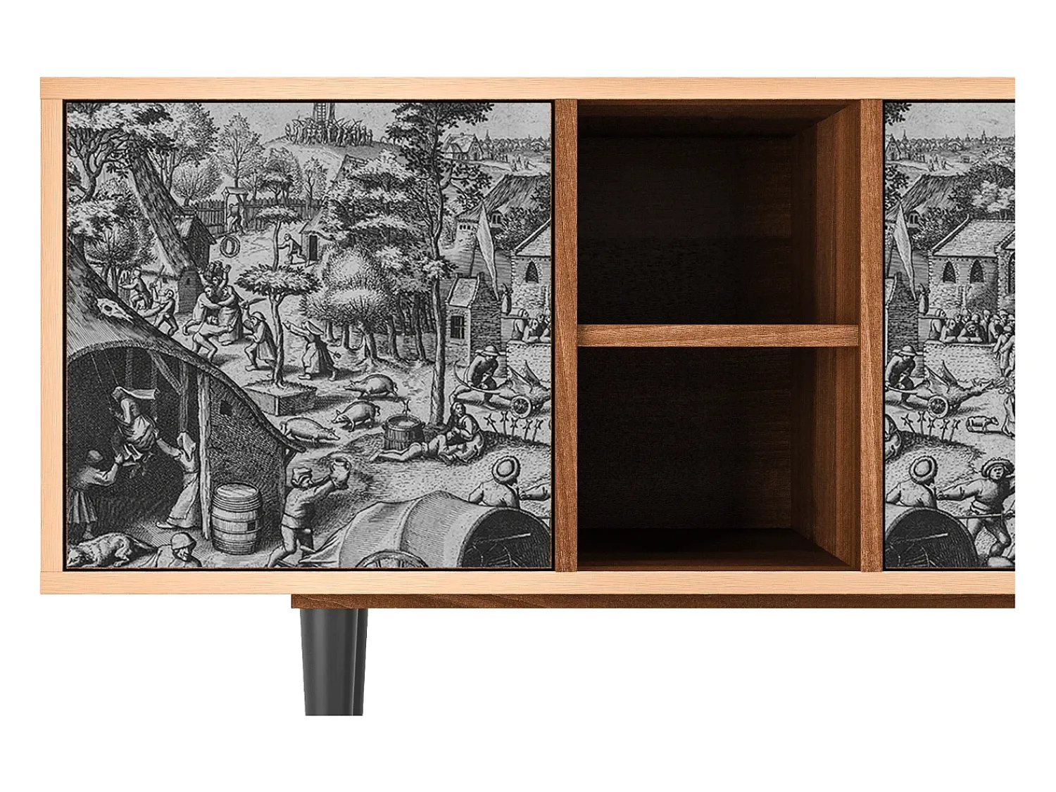 Móvel De Tv* Mueble de TV - 150х69х41 cm - T5 - The Festival of Saint, Nogueira Castanho
