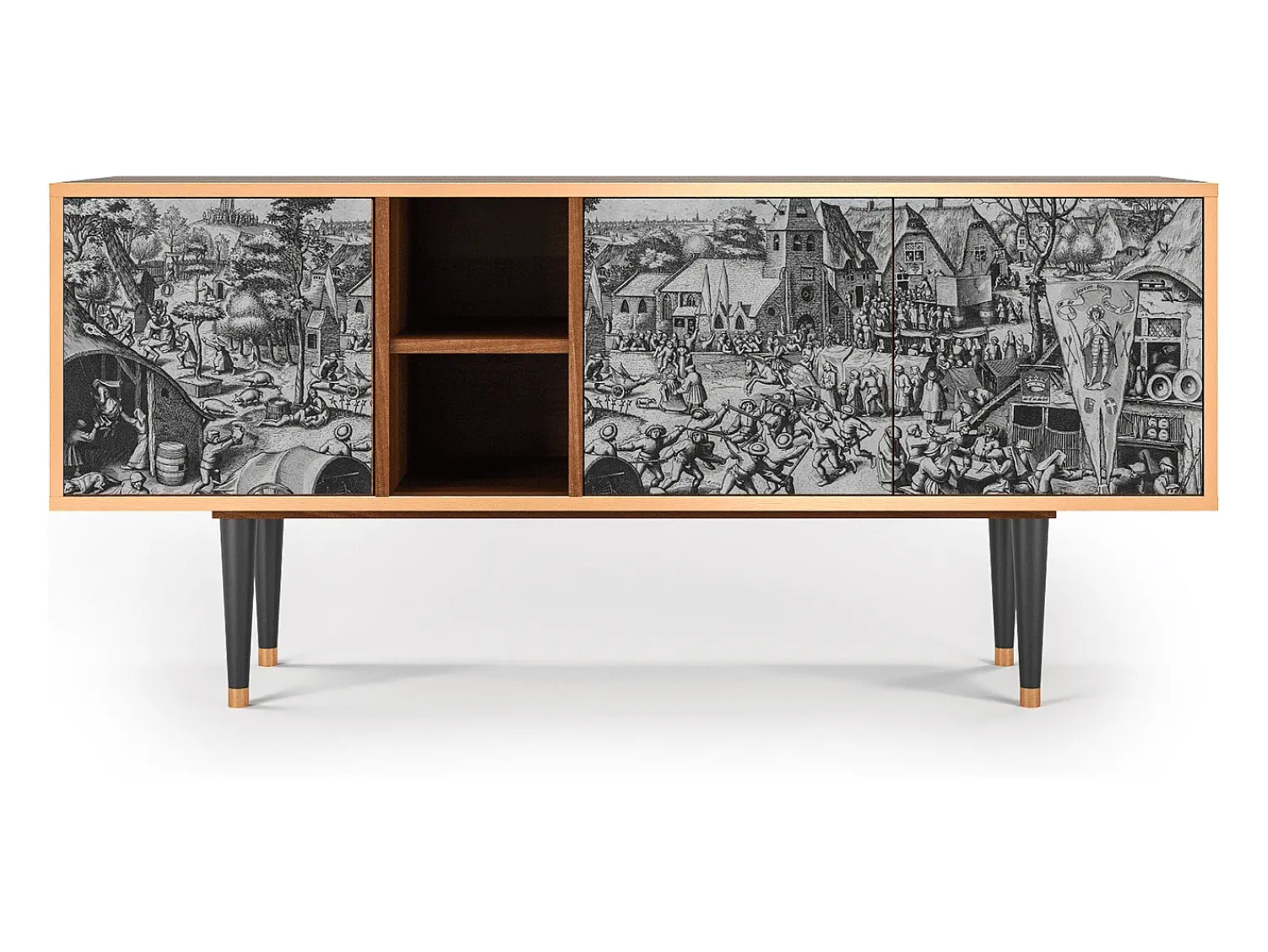 Móvel De Tv* Mueble de TV - 150х69х41 cm - T5 - The Festival of Saint, Nogueira Castanho