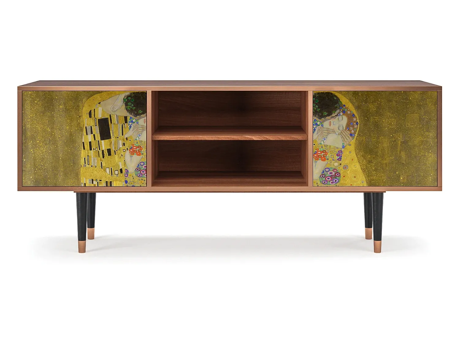 Móvel De Tv* Mueble de TV - 170х69х48 cm - T2 - The Kiss by Klimt , Nogueira Castanho