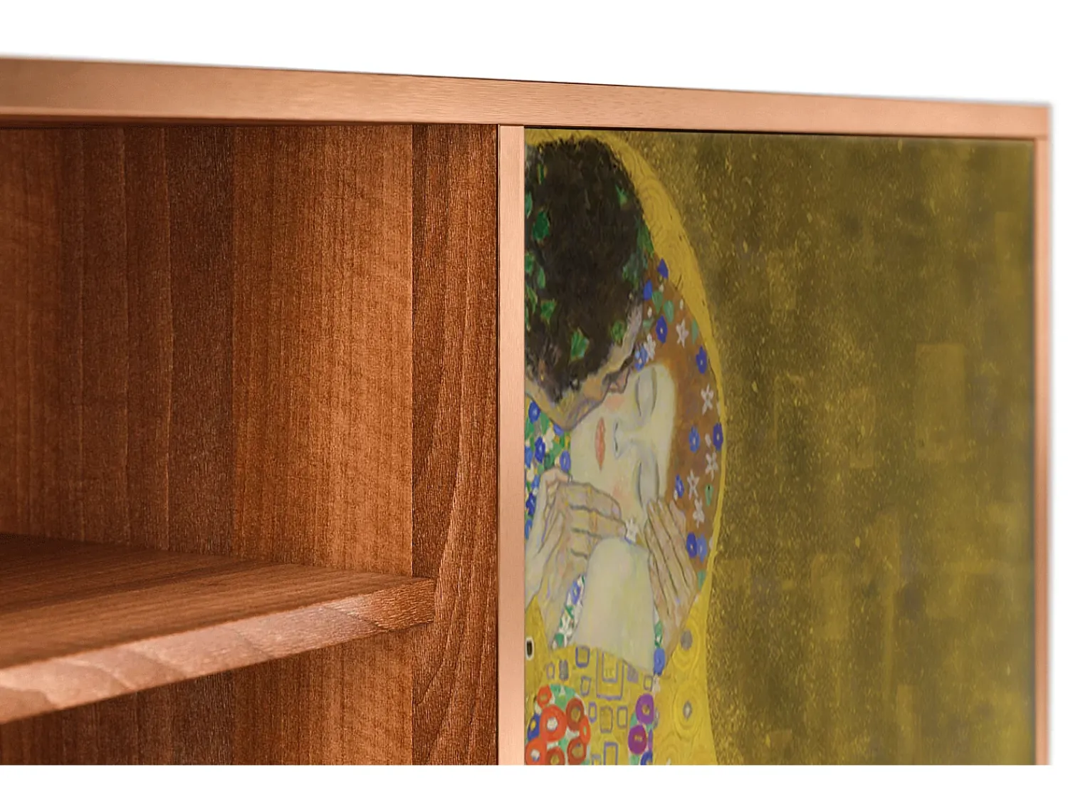 Móvel De Tv* Mueble de TV - 170х69х48 cm - T2 - The Kiss by Klimt , Nogueira Castanho