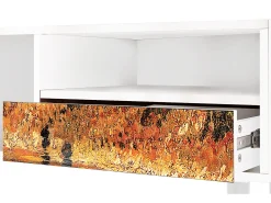 Móvel De Tv* Mueble de TV - 115х59х48 cm - T3 - The Banks, Branco Bege
