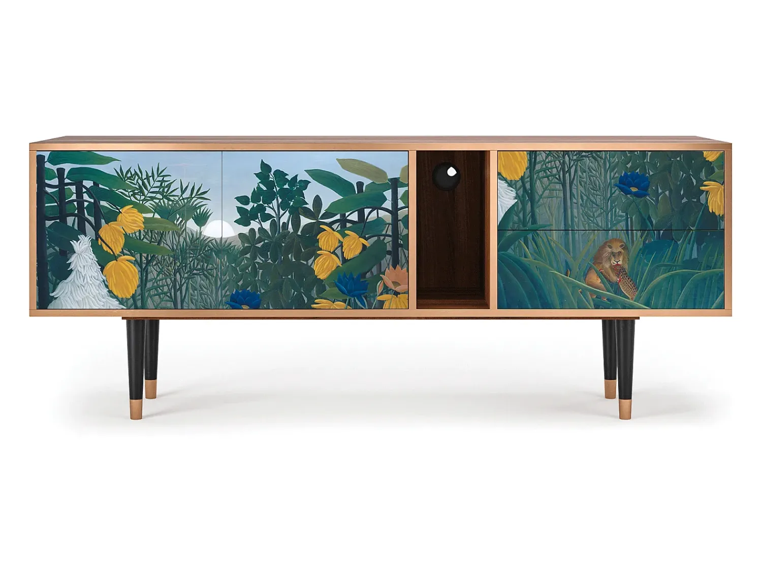 Móvel De Tv* Mueble de TV - 170х69х48 cm - T1 - The Repast of the Lion, Nogueira Castanho