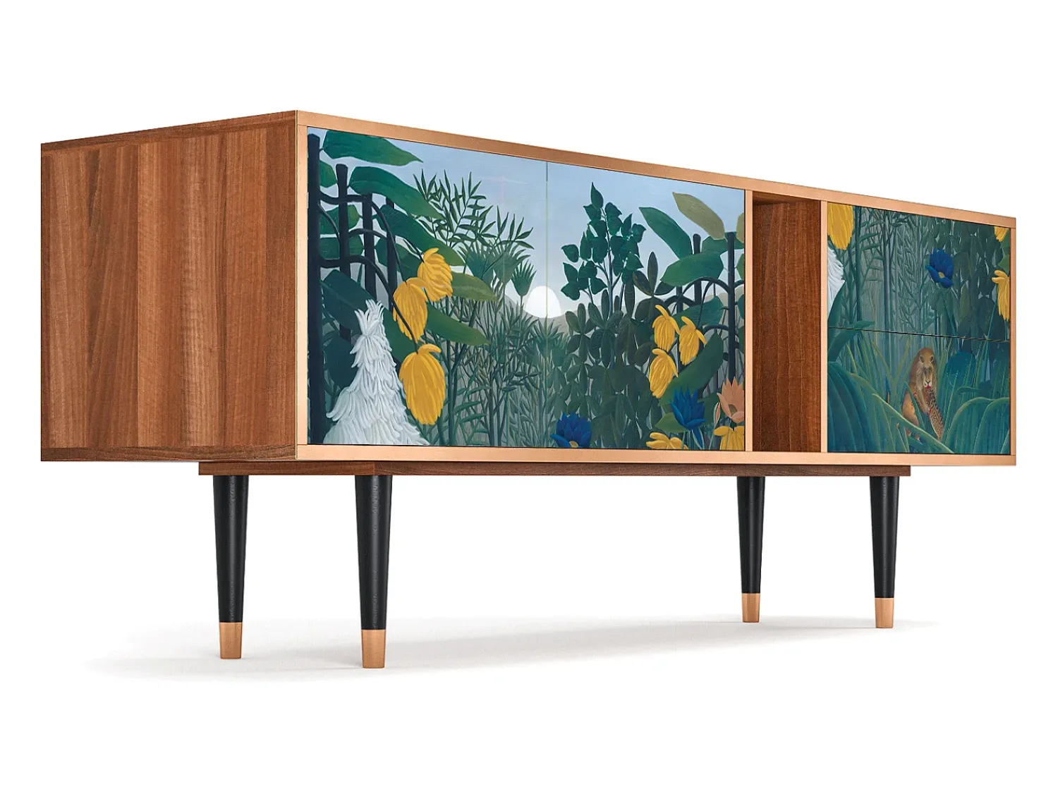 Móvel De Tv* Mueble de TV - 170х69х48 cm - T1 - The Repast of the Lion, Nogueira Castanho