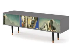 Discount Mueble de TV - 170х59х48 cm - T4 - The Cubist Paintings , Cinza Cinzento