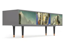 Discount Mueble de TV - 170х59х48 cm - T4 - The Cubist Paintings , Cinza Cinzento