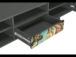 Outlet Mueble de TV - 170х59х41 cm - T6 - The Birth of Venus, Antracite Cinza antracite