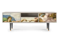 Hot Mueble de TV - 170х59х41 cm - T6 - The Creation of Adam, Areia Bege