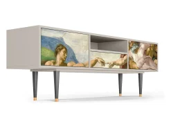 Hot Mueble de TV - 170х59х41 cm - T6 - The Creation of Adam, Areia Bege