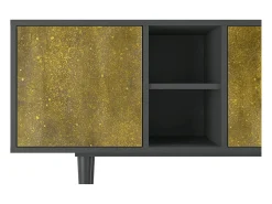 Móvel De Tv* Mueble de TV - 150х69х41 cm - T5 - The Kiss by Klimt , Antracite Cinza antracite