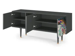 Móvel De Tv* Mueble de TV - 150х69х41 cm - T5 - The Maiden by Klimt, Antracite Cinza antracite