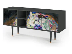 Móvel De Tv* Mueble de TV - 150х69х41 cm - T5 - The Maiden by Klimt, Antracite Cinza antracite