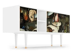 Móvel De Tv| Mueble de TV - 150х69х41 cm - T5 - The Garden 2, Branco Bege