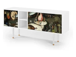 Móvel De Tv| Mueble de TV - 150х69х41 cm - T5 - The Garden 2, Branco Bege