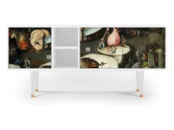 Móvel De Tv| Mueble de TV - 150х69х41 cm - T5 - The Garden 2, Branco Bege