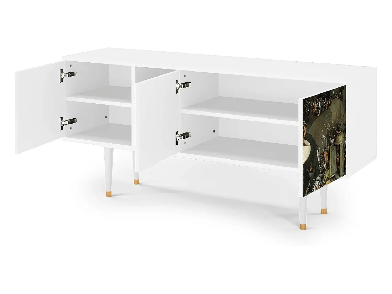 Móvel De Tv| Mueble de TV - 150х69х41 cm - T5 - The Garden 2, Branco Bege