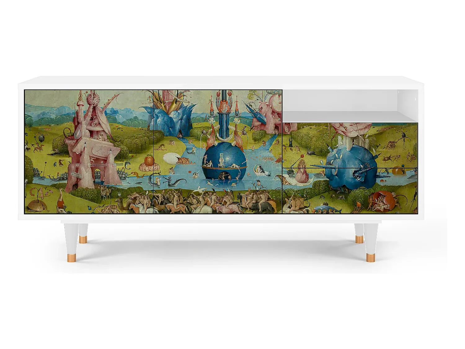 Online Mueble de TV - 125х56х41 cm - T7 - The Garden 2 by Bosch, Branco Bege
