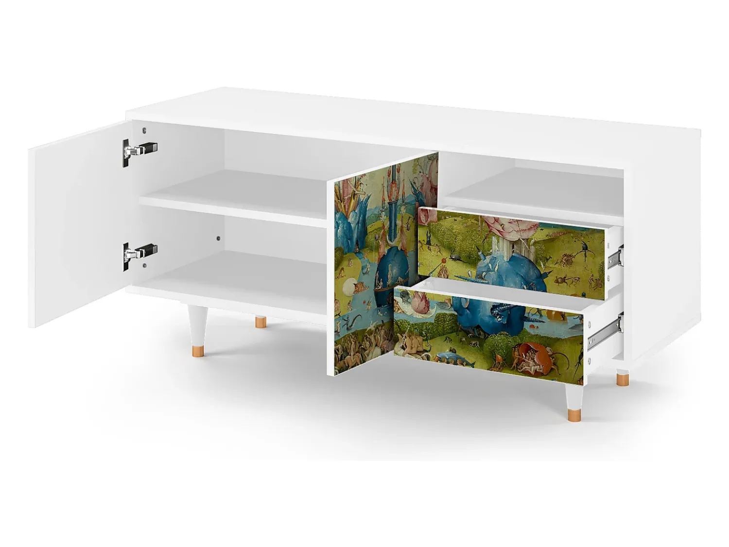 Online Mueble de TV - 125х56х41 cm - T7 - The Garden 2 by Bosch, Branco Bege