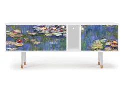 Discount Mueble de TV - 170х69х48 cm - T1 - The water lily pond , Branco Bege