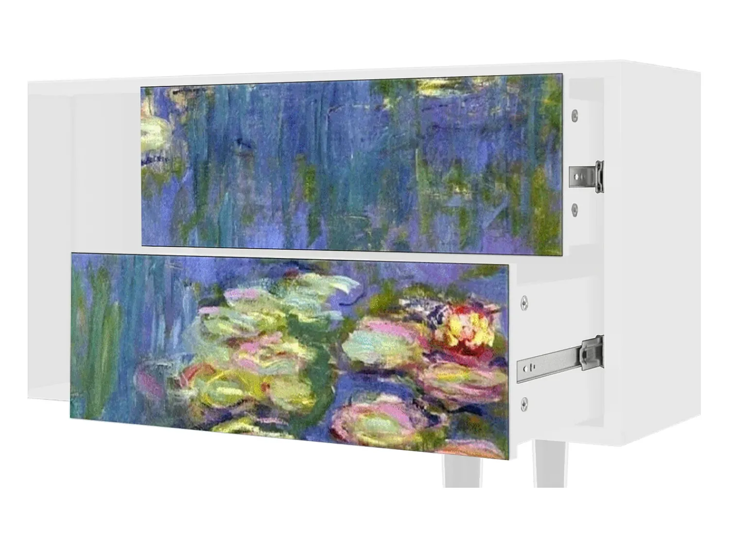 Discount Mueble de TV - 170х69х48 cm - T1 - The water lily pond , Branco Bege