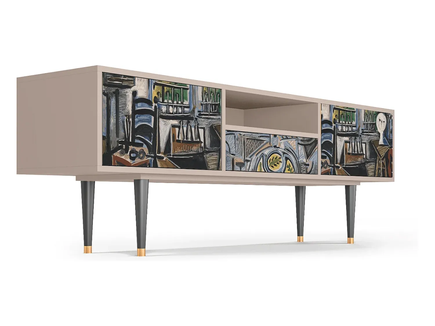 New Mueble de TV - 170х59х41 cm - T6 - The Studio , Latte Bege