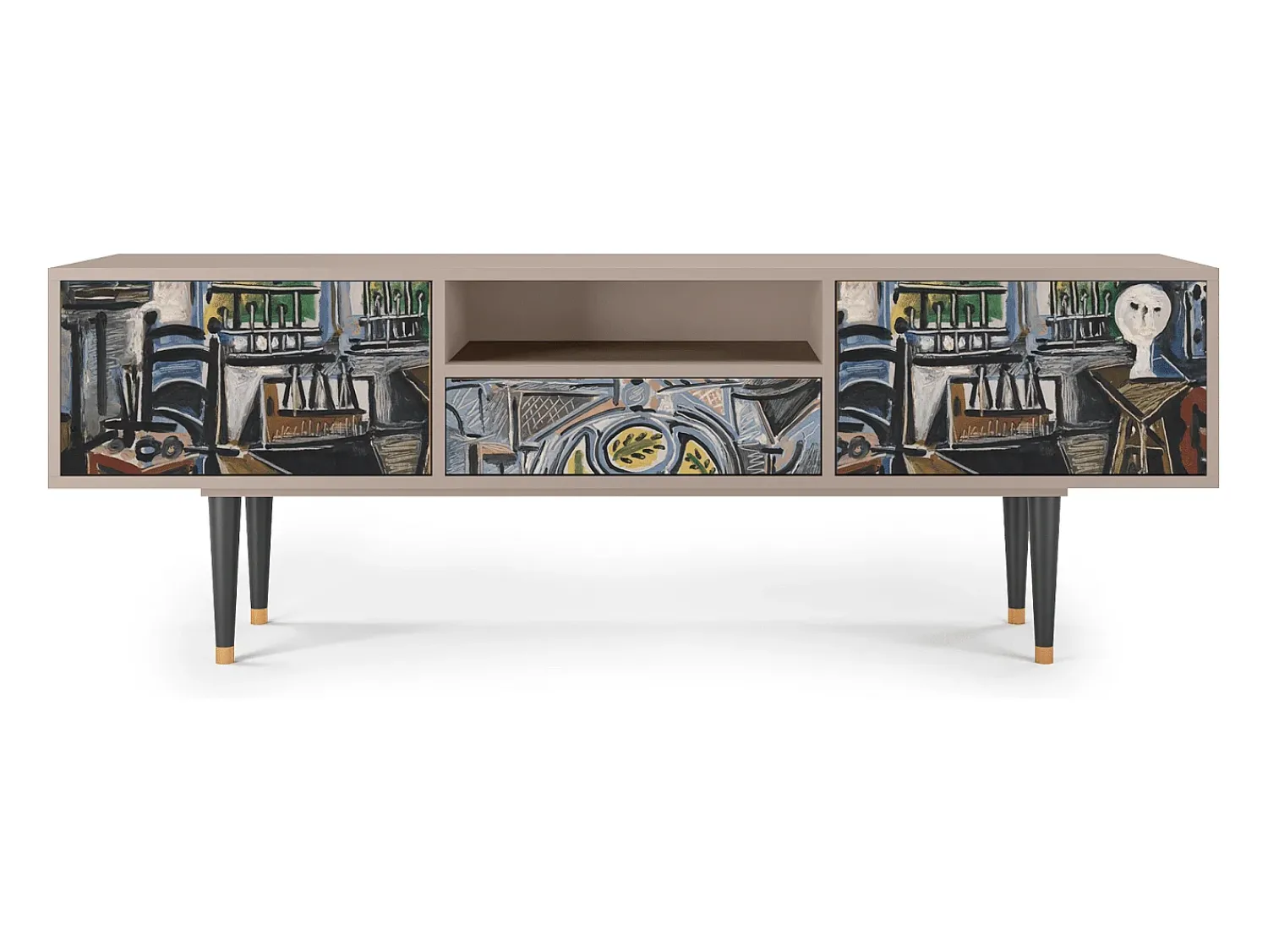New Mueble de TV - 170х59х41 cm - T6 - The Studio , Latte Bege