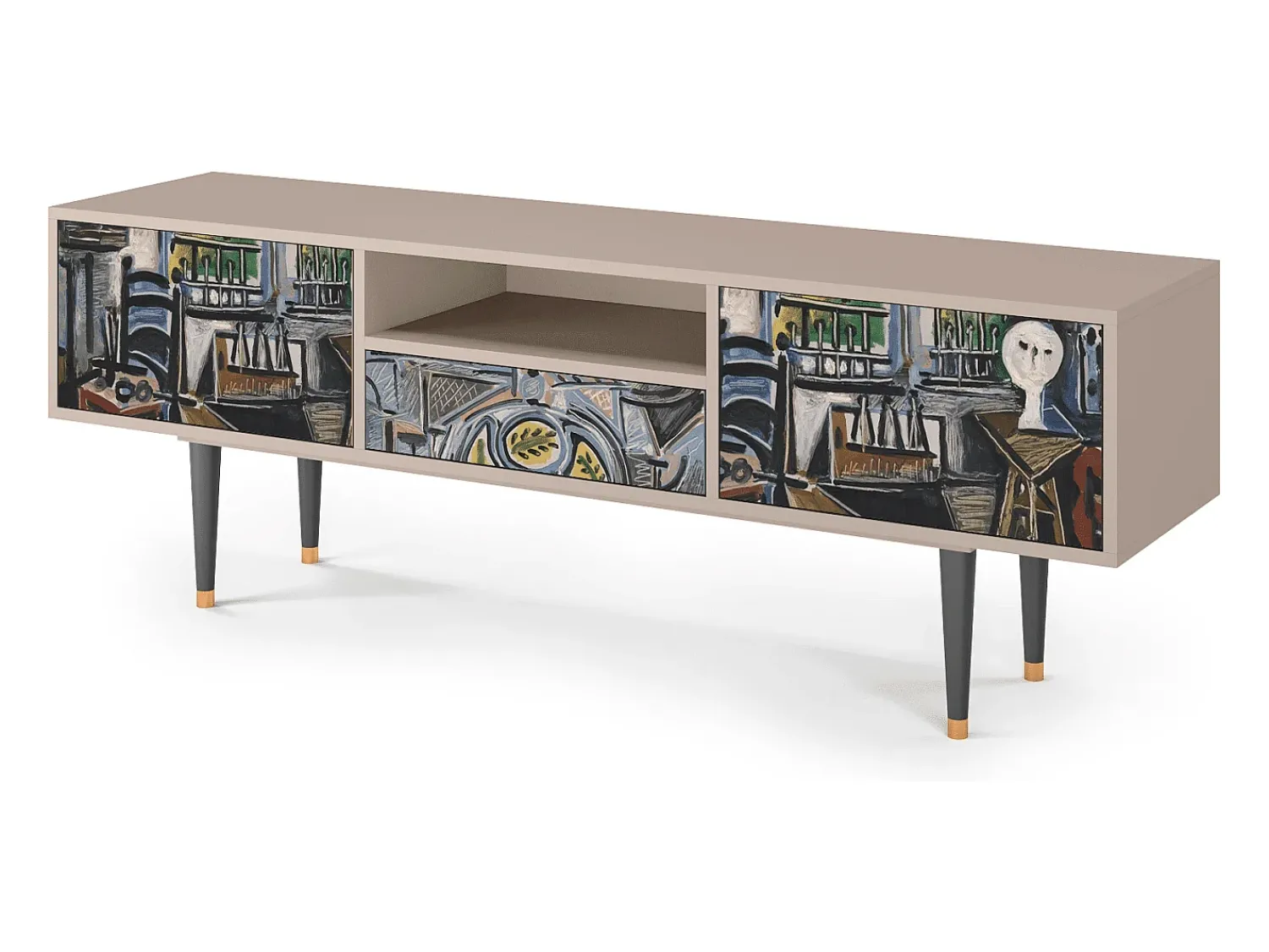 New Mueble de TV - 170х59х41 cm - T6 - The Studio , Latte Bege