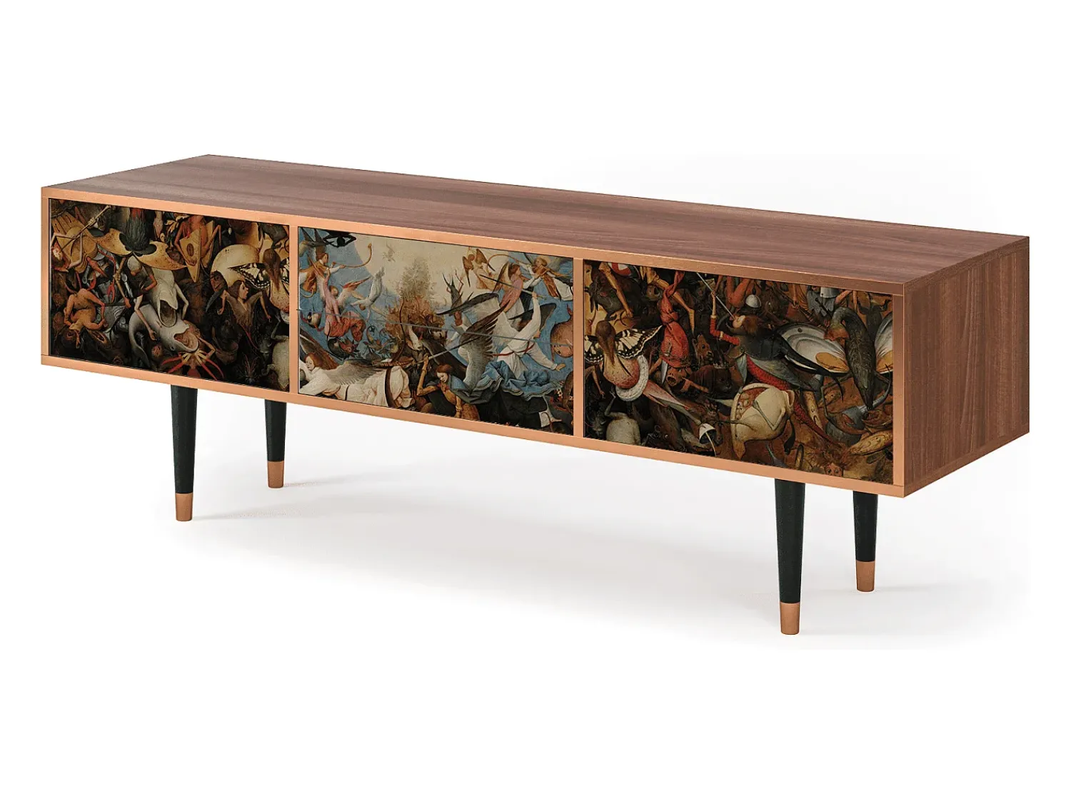 Móvel De Tv* Mueble de TV - 170х59х48 cm - T4 - The Fall, Nogueira Castanho