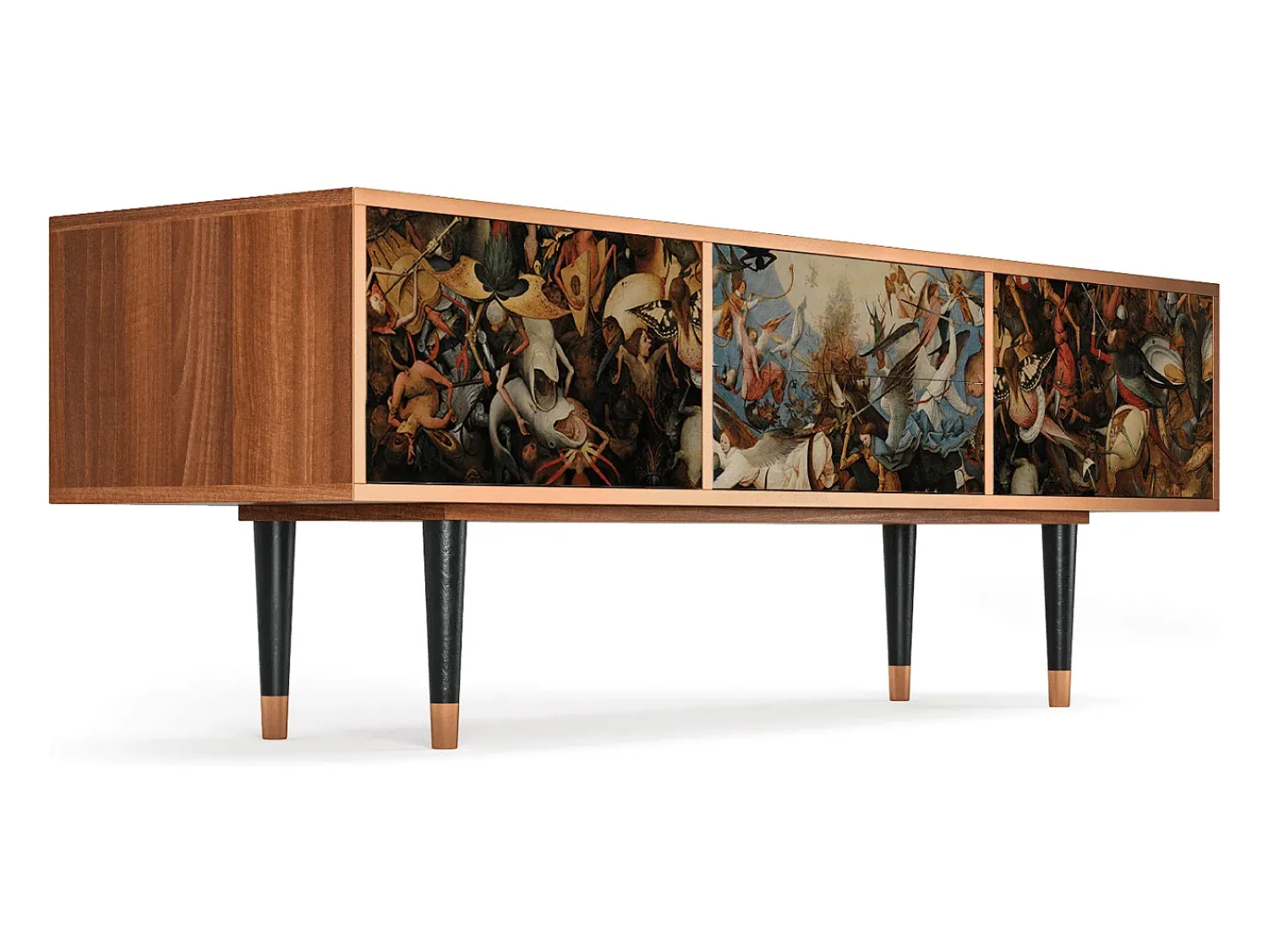 Móvel De Tv* Mueble de TV - 170х59х48 cm - T4 - The Fall, Nogueira Castanho
