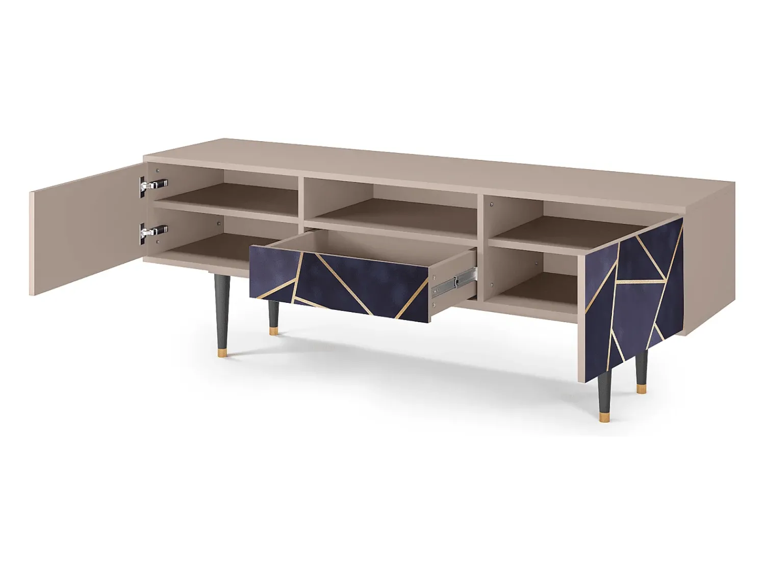 Mueble de TV - 170х59х41 cm - T6 - The Amethyst, Latte Bege