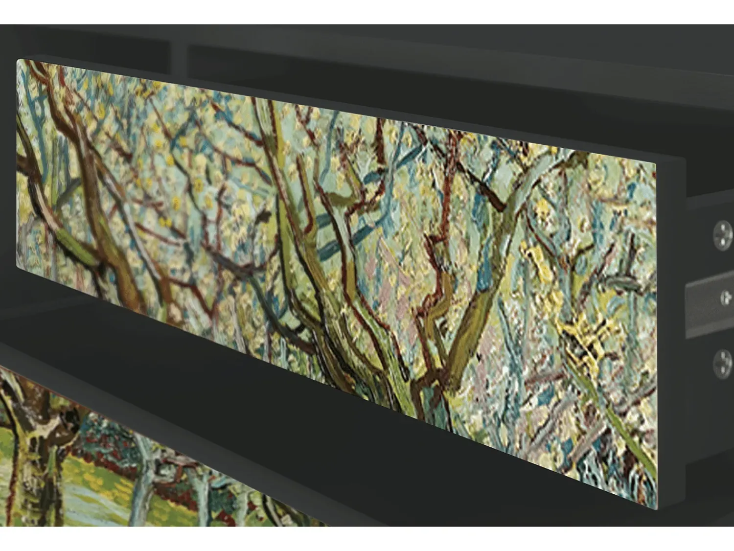 New Mueble de TV - 170х59х48 cm - T4 - The Branco Orchard, Antracite Cinza antracite