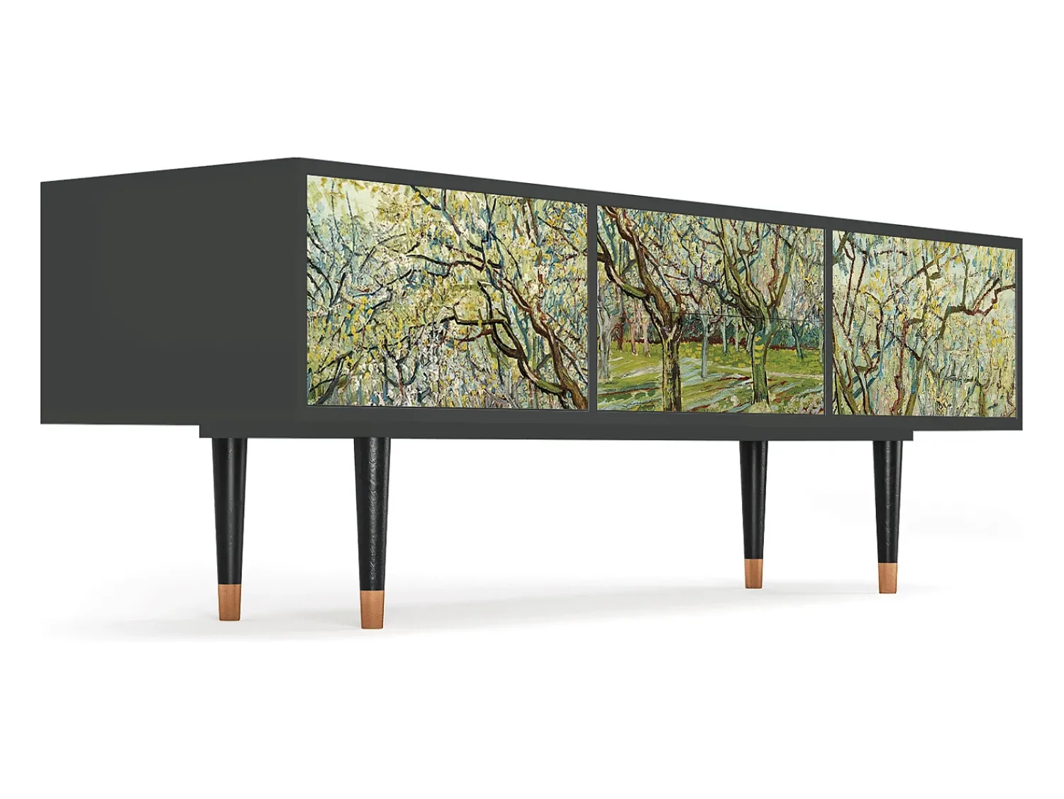 New Mueble de TV - 170х59х48 cm - T4 - The Branco Orchard, Antracite Cinza antracite