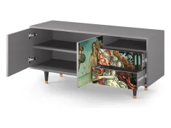 Móvel De Tv* Mueble de TV - 125х56х41 cm - T7 - The Birth of Venus, Cinza Cinzento