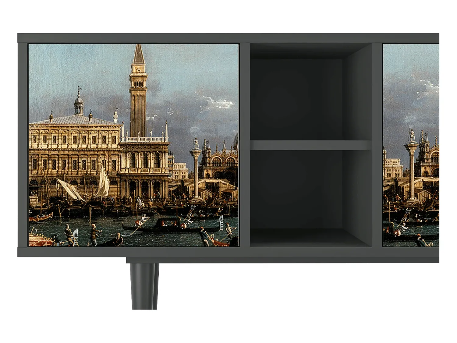 Móvel De Tv| Mueble de TV - 150х69х41 cm - T5 - The Bucintoro, Antracite Cinza antracite